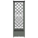 Raised Bed with Trellis and Roof Light Grey 164 x 40 x 123 cm 42032588