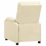 Massage Chair Cream Faux Leather 339132