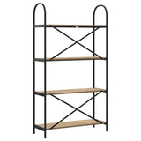 Bookshelf 4-Tier 80 x 30 x 146 cm Engineered wood Artisan Oak 879898