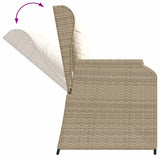 Garden Bench Beige Poly Rattan 3394453