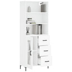 Highboard White 69.5x34x180 cm Engineered Wood 3189509