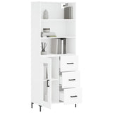 Highboard White 69.5x34x180 cm Engineered Wood 3189509