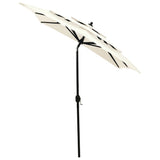 Parasol Sand Polyester 2m x 2m Collapsible Garden Parasol 313844