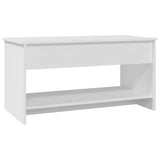 809647 Coffee Table White 102x50x52,5 cm Engineered Wood