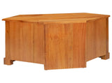 CornerTVCabinet Natural 79 x 40 x 46 cm Solid Mahogany Wood 42009929