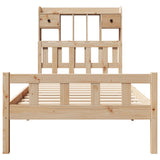 Bookcase Bed without Mattress 100x200 cm Solid Wood Pine 3322168