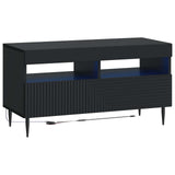 LED TV Cabinet Black Engineered Wood 896996