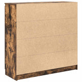 Sideboard with Drawers Smoked Oak 100.5x35x98.5 cm Engineered Wood 3328457