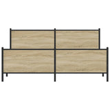 Metal Bed Frame without Mattress Sonoma Oak 183x213 cm 3301365
