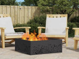 Fire Pit Black 60 x 60 x 30 cm Steel 858926