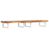 Basin Shelf Wall Mounted Steel and Solid Wood Acacia 3302748