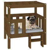 Dog Bed Honey Brown 65.5x50.5x70 cm Solid Wood Pine 822375