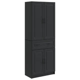 Cabinet Set 2 pcs Black Engineered Wood 3416989