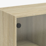 Bookcase with Doors Sonoma Oak 136x37x142 cm Engineered Wood 3206519
