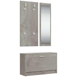3-in-1 Shoe Cabinet Set Concrete Grey Engineered Wood 342573