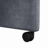 Dining Chairs with Wheels 2 pcs Dark grey 58 x 67 x 97 cm 42017867