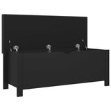 Storage Box with Cushion Black 105x40x45 cm 3279327