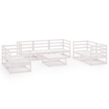 Garden Lounge Set White Solid pinewood Medium Modular 3075455