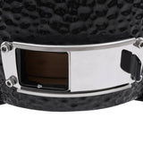 2-in-1 Kamado Barbecue Grill Smoker Ceramic 56 cm Black 316093