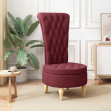 Slipper Chair Wine Red 56.5 x 70 x 110 cm Fabric 42020681