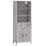 Highboard Grey Sonoma 69.5x34x180 cm Engineered Wood 3200527