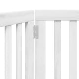Dog Gate Foldable 2 Panels White 160 cm Poplar Wood 352248