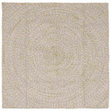 Area Rugs Natural and White 120 x 120 cm Jute 42010603