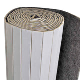Room Divider Bamboo White Width 250 cm Height 165 cm 241670