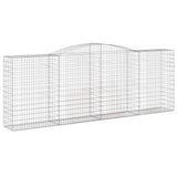Arched Gabion Baskets 5 pcs 400x50x140/160 cm Galvanised Iron 3147025