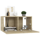 7 Piece TV Cabinet Set Sonoma Oak Engineered Wood 3078976