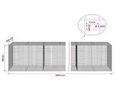 Gabion with 5 mm Wire and 5x2.5 cm Mesh 400x100x100 cm 3463874