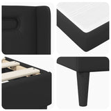 Bed Frame with LED Strip Lights Black 180 x 200 cm Faux Leather 3415281