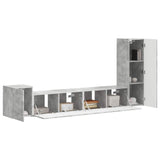 TV Cabinet Set Wall-mounted 3 pcs Concrete Grey Engineered Wood 3409018