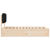 Bed Frame with Upholstered Headboard Black 100 x 200 cm 877581