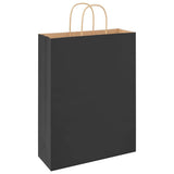 Paper Bags 250 pcs with Handles Black 32x12x42 cm 4101648