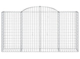 Arched Gabion Baskets 18 pcs 200x50x140/160 cm Galvanised Iron 3146376