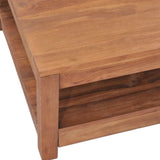 ZNTS Coffee Table 68x67x35 cm Solid Teak Wood 332859