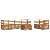 Outdoor Sofa Set 7 pcs Natural Solid Acacia Wood 3374389