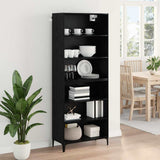 Highboard Black Oak 69.5 x 34 x 180 cm Engineered Wood 3416188