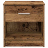 Bedside Cabinets 2 pcs with Drawer Old Wood 39x28x41 cm 858764
