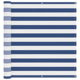 Balcony Screen Blue and White 110 x 1000 cm Oxford Fabric 42030654