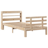 Bed Frame with Headboard without Mattress 75x190 cm Small Single 3306837