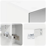 Bathroom Mirror Cabinet White 70 x 14.5 x 70 cm Engineered wood 889095