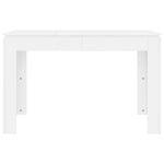 Dining Table White 120x60x76 cm Engineered Wood 800756