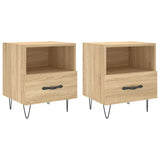 ZNTS Bedside Cabinets 2 pcs Sonoma Oak 40x35x47.5 cm Engineered Wood 827427