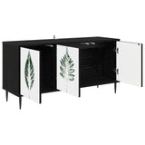 TV Cabinet HANAU 102 x 33 x 51 cm Black Oak Engineered Wood 8007105