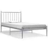 Bed Frame without Mattress Grey Metal 100x200 cm 325014