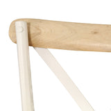 Cross Chairs 2 pcs White Solid Mango Wood 247315