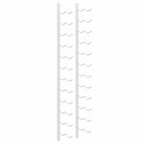 Wall Mounted Wine Rack for 24 Bottles 2 pcs White Iron 340885