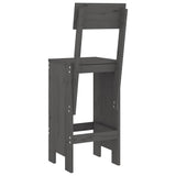 Bar Stools 2 pcs Grey 40x48.5x115.5 cm Solid Wood Pine 825361